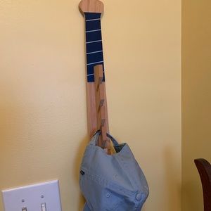 Baseball cap holder for boys room.